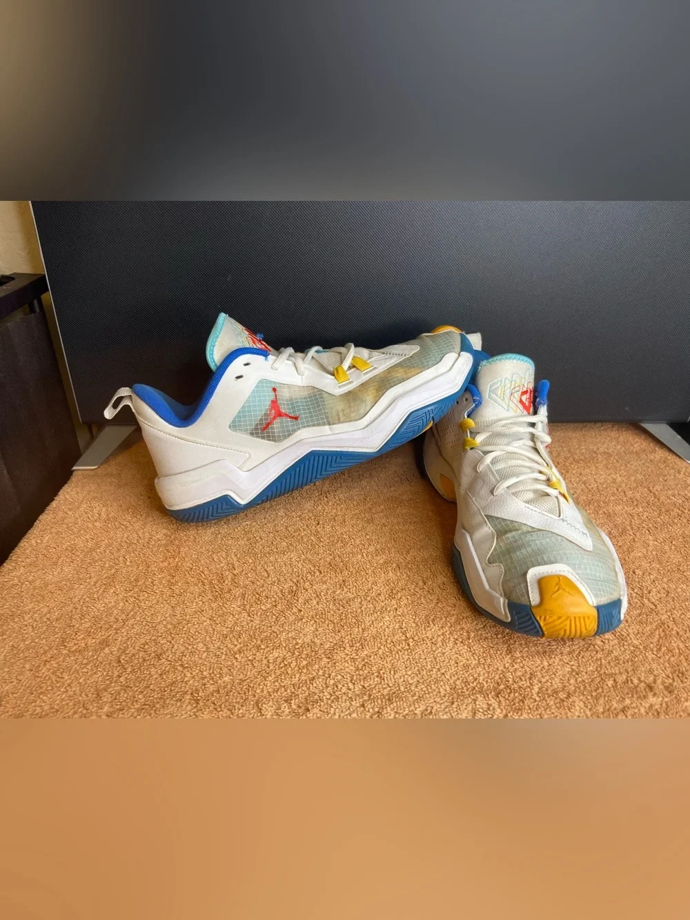 Nike Jordan One Take 4 White Lagoon Pulse Blue UCLA Basketball Shoes DO7193-164
